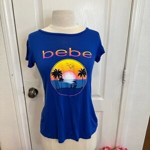 Bebe T-Shirt With Beach Scene